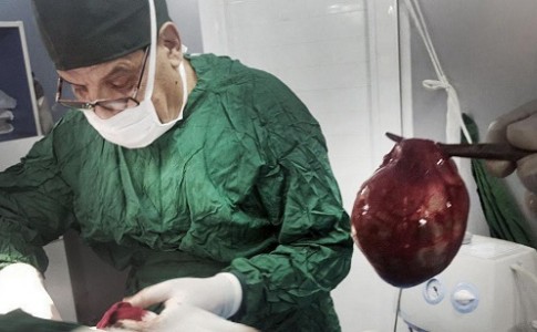 انجام عمل حساس تومور تیروئید در بیمارستان صحرایی سپاه+تصاویر
